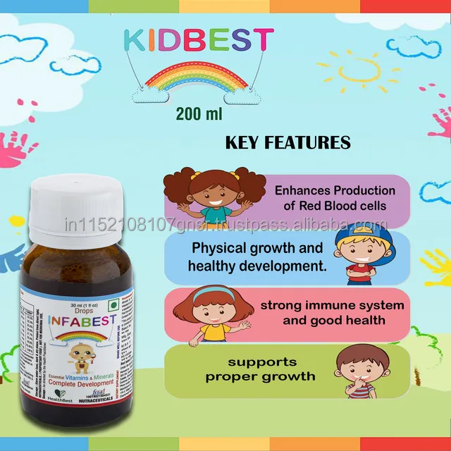 HealthBest Infabest Drops Multivitamins with Vitamin D3 & Zinc Kids & Toddlers