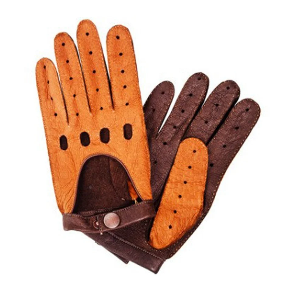 Оригинальные высококачественные перчатки для вождения из натуральной воловьей кожи с закрытыми пальцами мужчин защитные тонкой работы на открытом воздухе