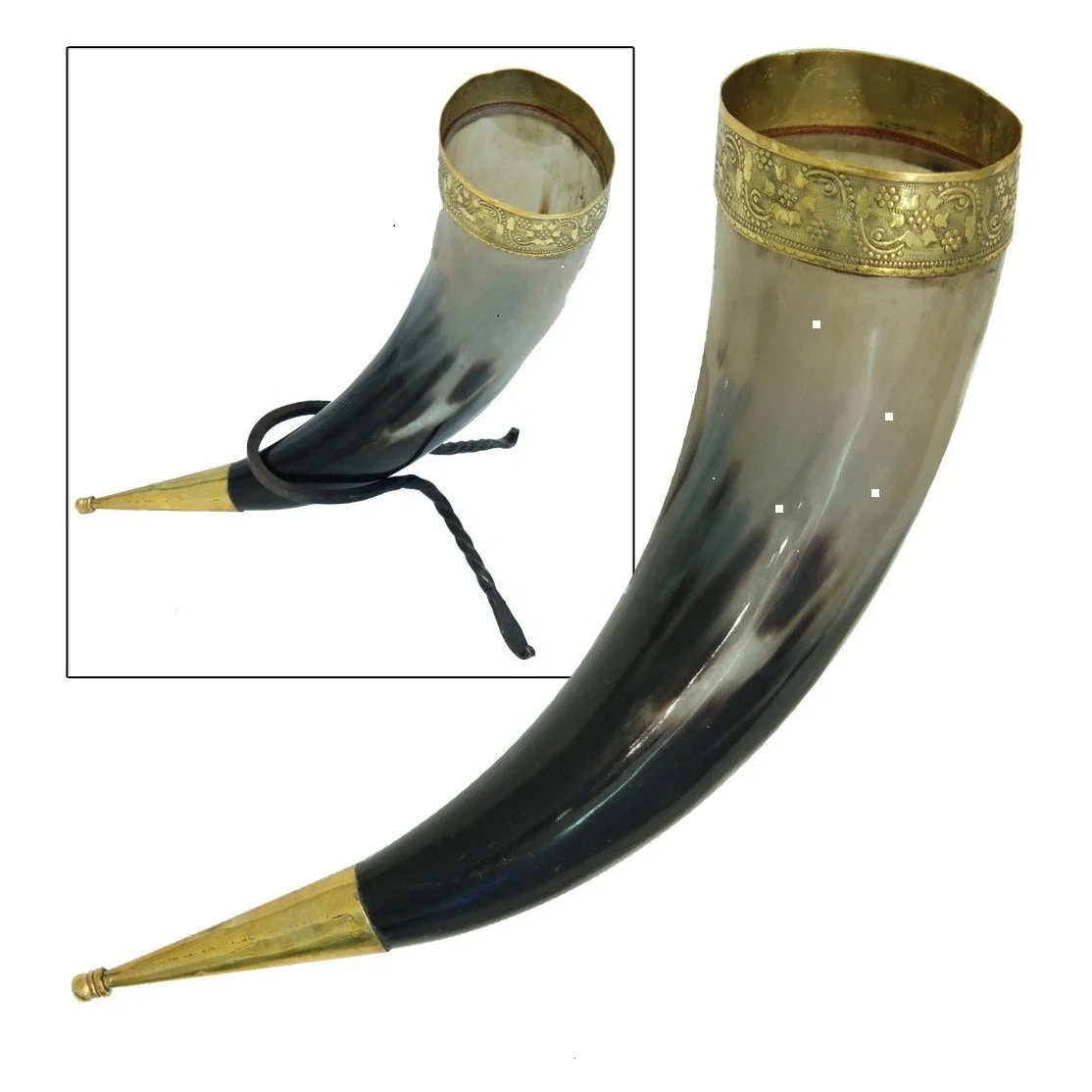 customized natural handcrafted Eco friendly top quality polished viking drinking horn for home restaurant and hotel from India.