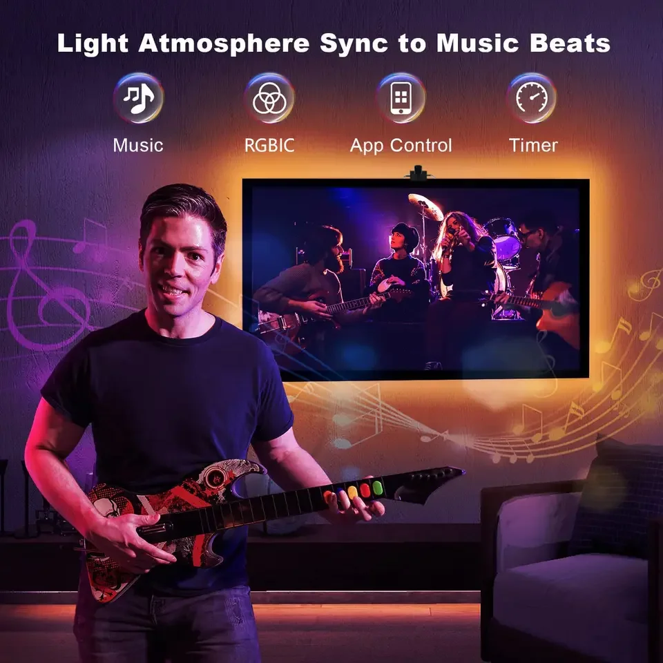 CL Lighting HDMI Sync Screen Lighting Kit Smart Ambient PC Backlights WiFi RGB LED Strip Lights Dream Color tv led strip