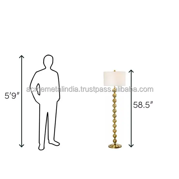 Гладкий Торшер для гостиной из латуни с современным металлическим золотым листом идеально подходит стильного домашнего декора