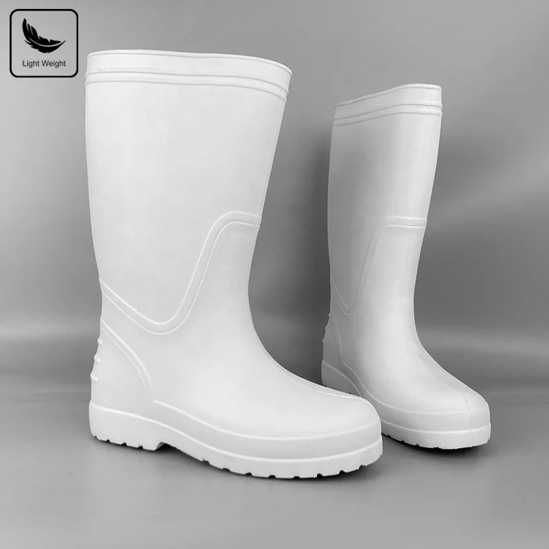 Lightweight New Fashion Foam Work Shoes Water Chicken Milk Food Ski Pharmacy Non-slip Oil Resistant Knee High Chef EVA OEM Boot
