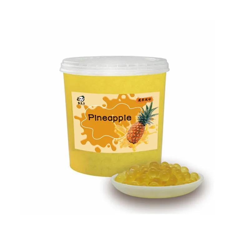 Bulk Popping Boba Tapioca Balls Pineapple Flavor For Drinks Bubble Tea