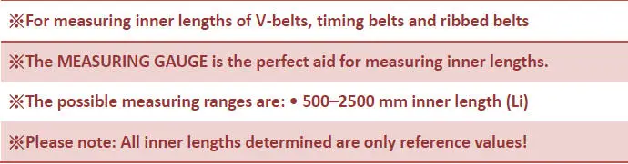 optibelt measuring gauge