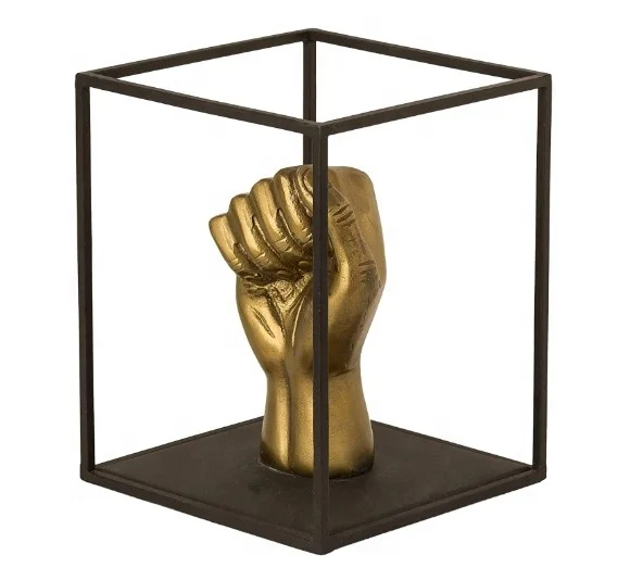 Table Top Abstract Sculpture Modern Golden Small Figure Sculpture For Living Room and any other decoration