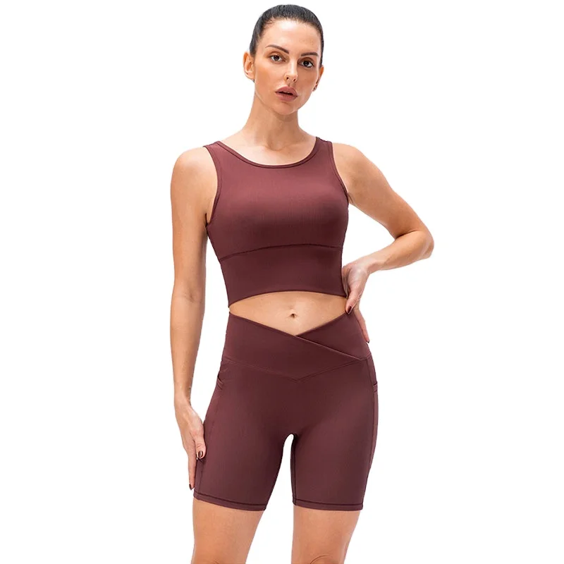 custom logo women Hollow Custom fitness Seamless Active Wear Yoga Set Workout Clothing gym fitness sets