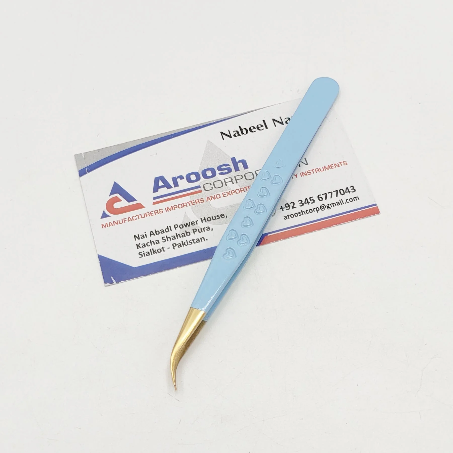 Золотой наконечник детский синий пинцет оптовая продажа высококачественный Пинцет из нержавеющей стали для наращивания ресниц устойчивый