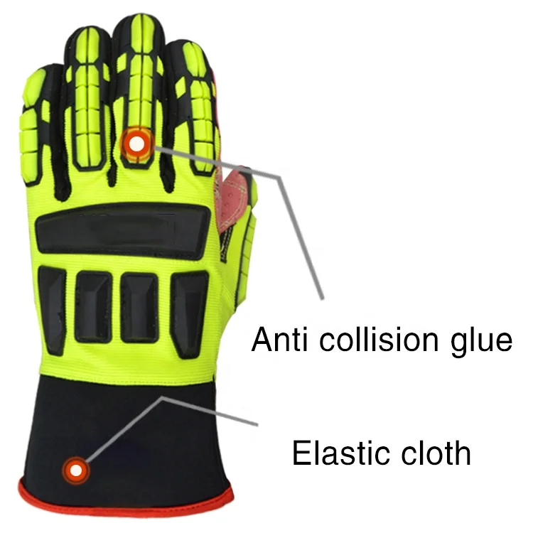 Anti Shock oil gas field safety impact ringer Gloves Industrial Mechanic Gloves