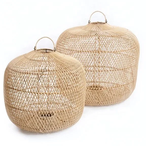 Wholesale New Modern Model For Natural Rattan Lampshade Chandeliers Pendant Lights For Home Or Hotel And Restaurant Villa ML69