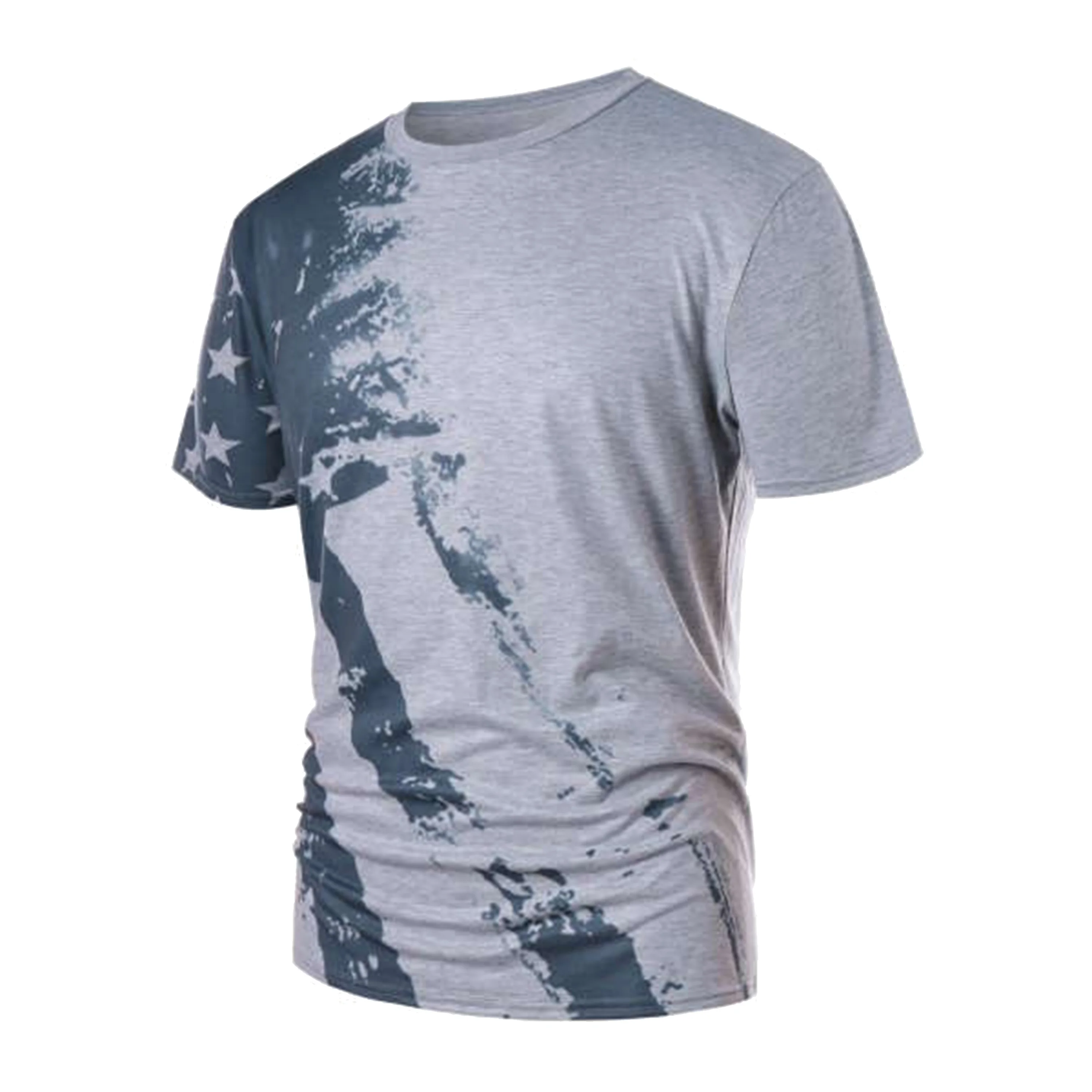 Customized silk screen printed all over printed men short sleeve o neck custom t shirt wholesales clothing Bangladesh