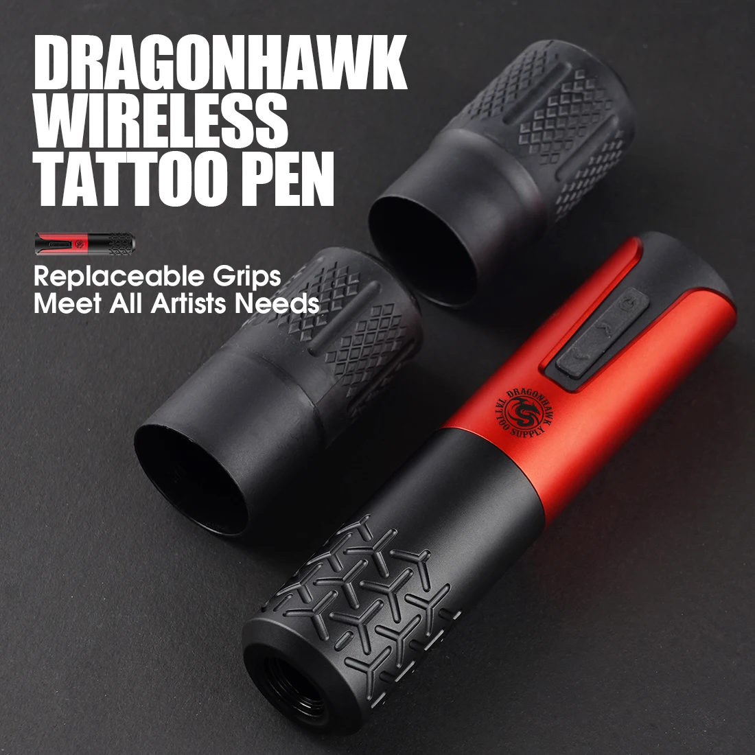 Dragonhawk Armor Wireless Rotary Tattoo Pen Machine with Replaceable Batteries
