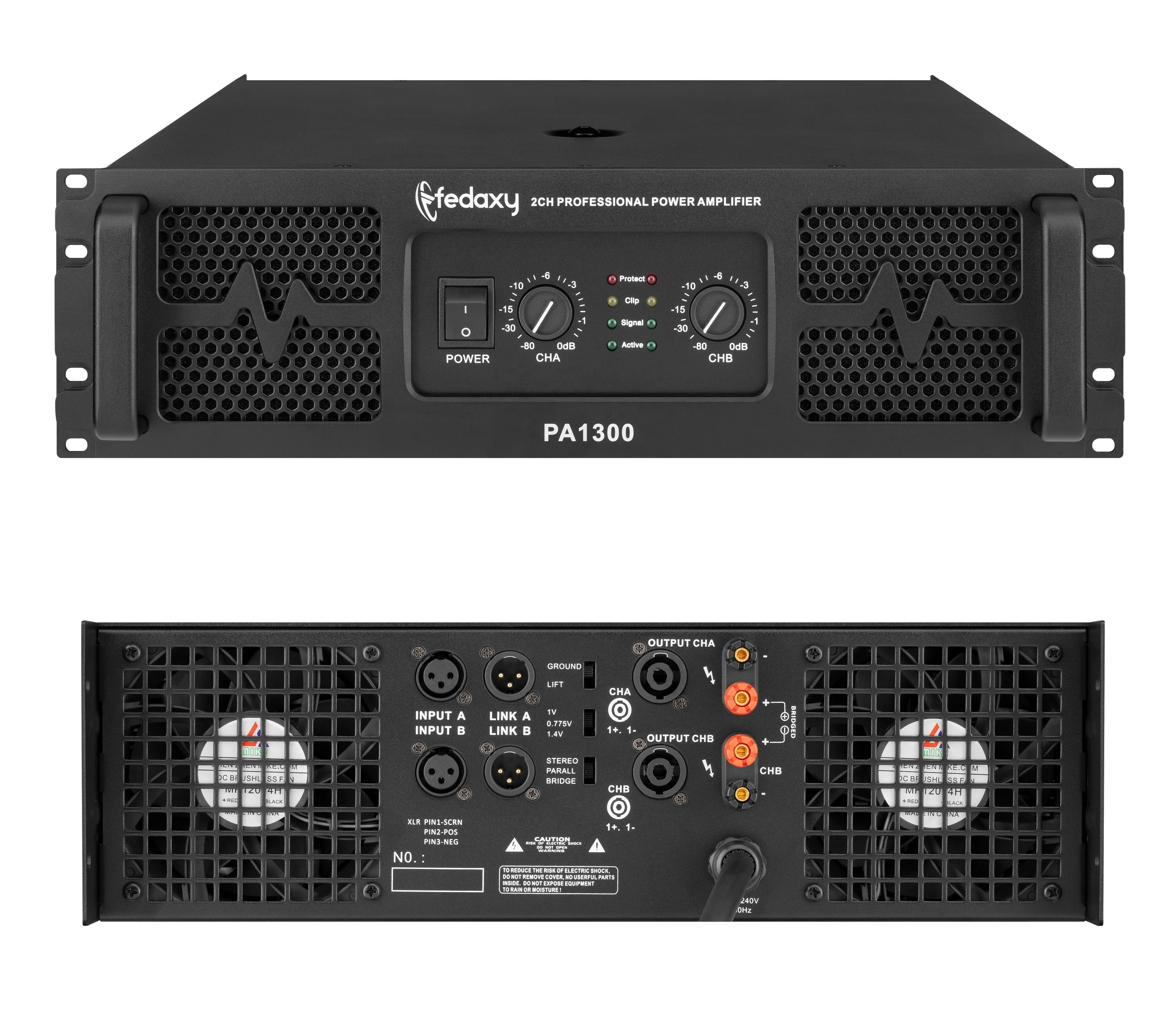 home subwoofer power amplifier audio class ab 1300watts 2channel 2ohm professional rf vhf amplifier