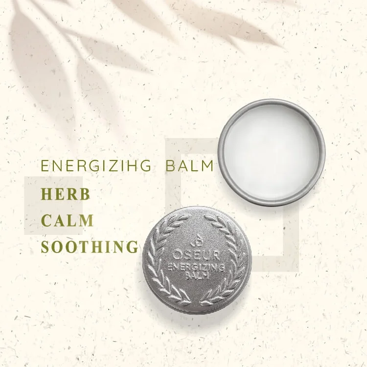 Oseur Energizing Balm 5g Herb Mint Cooling Balm Mini Travel Size Soothing Aromatic Ointment