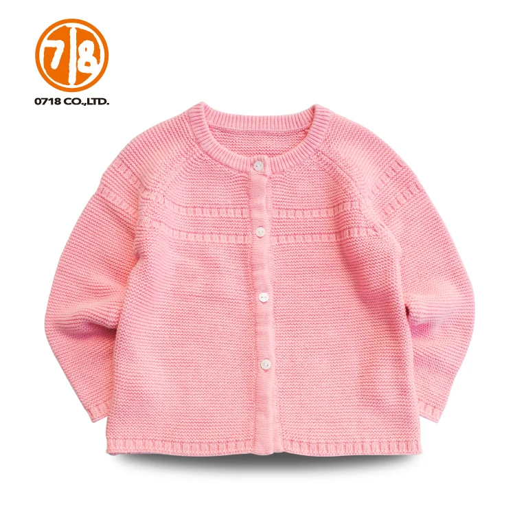 Premium Material Custom Knits Kids Sweater Long Sleeve Coat
