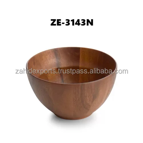 Best Eco-Friendly Custom Logo Kitchenware B Smith Wood Bowl Disposable Ash Wood Bowl for Bowling on Wood Lanes