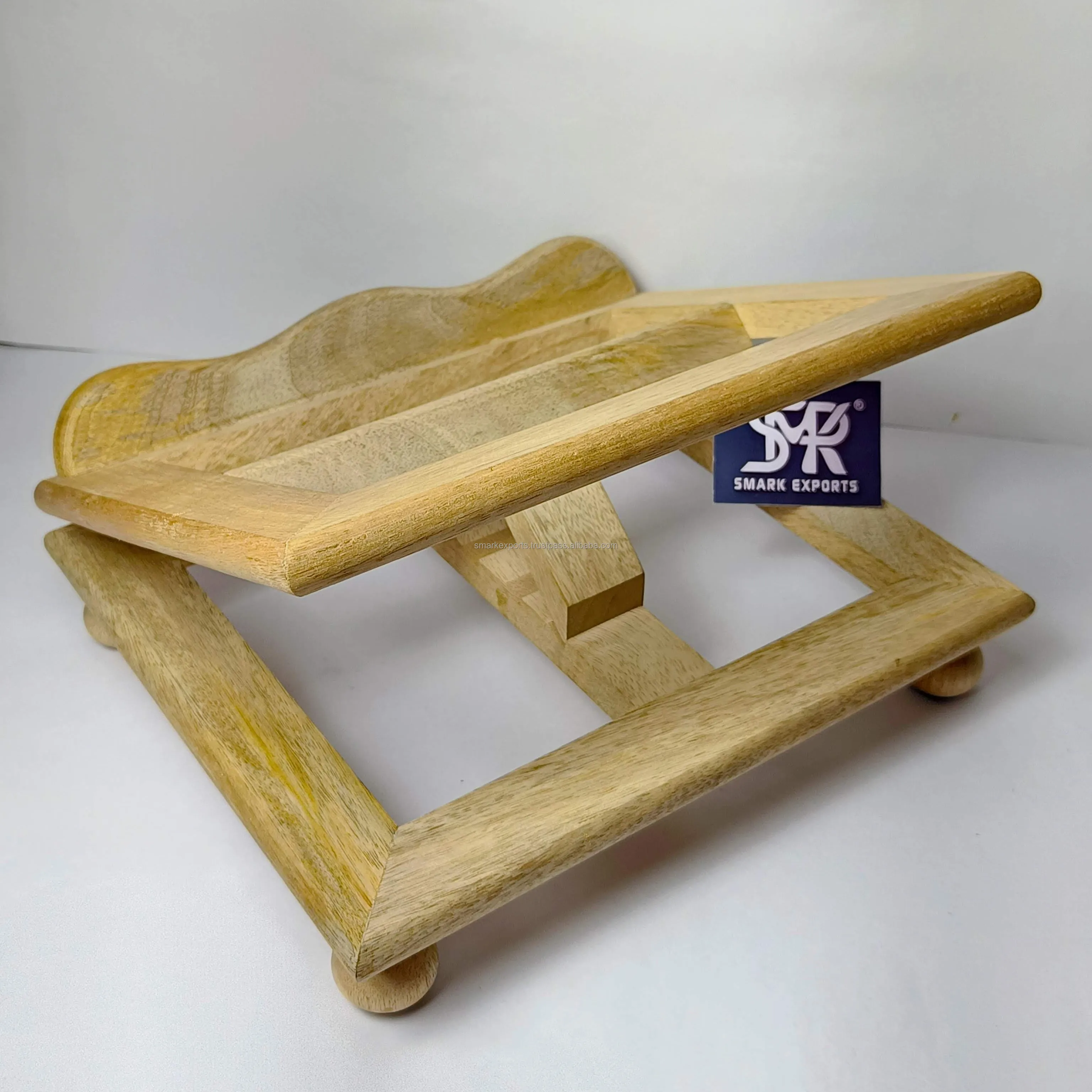 Adjustable Wooden Book Stand Multi-Purpose Design for Quran Bible Gita for Home Study Reading & Worship Reflections
