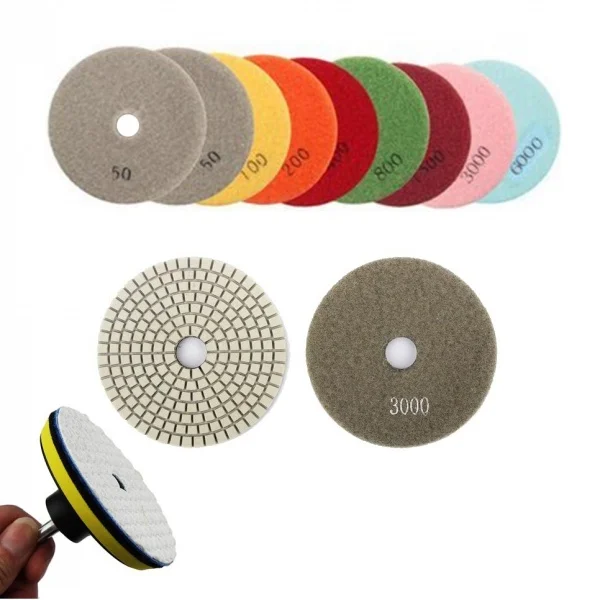 One Step Pad Diamond Stone Grinding Tools Wet Concrete Floor Polishing Disc