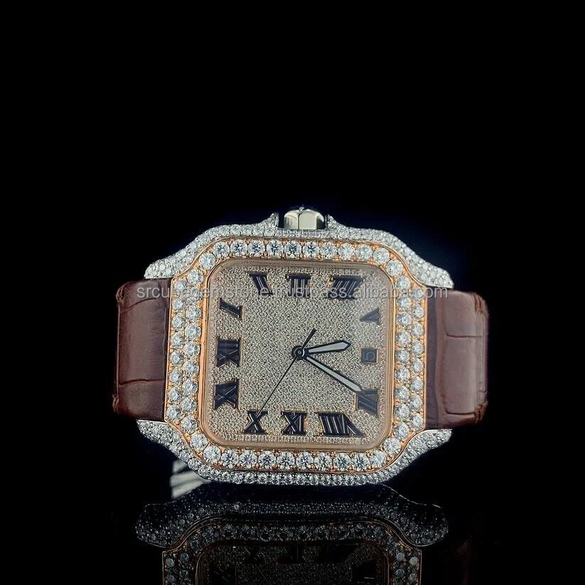 Bussdown Pass Tester D Vvs Studded Moissanite Diamond Handmade Top Brand Professional Wrist Watch For Exporter