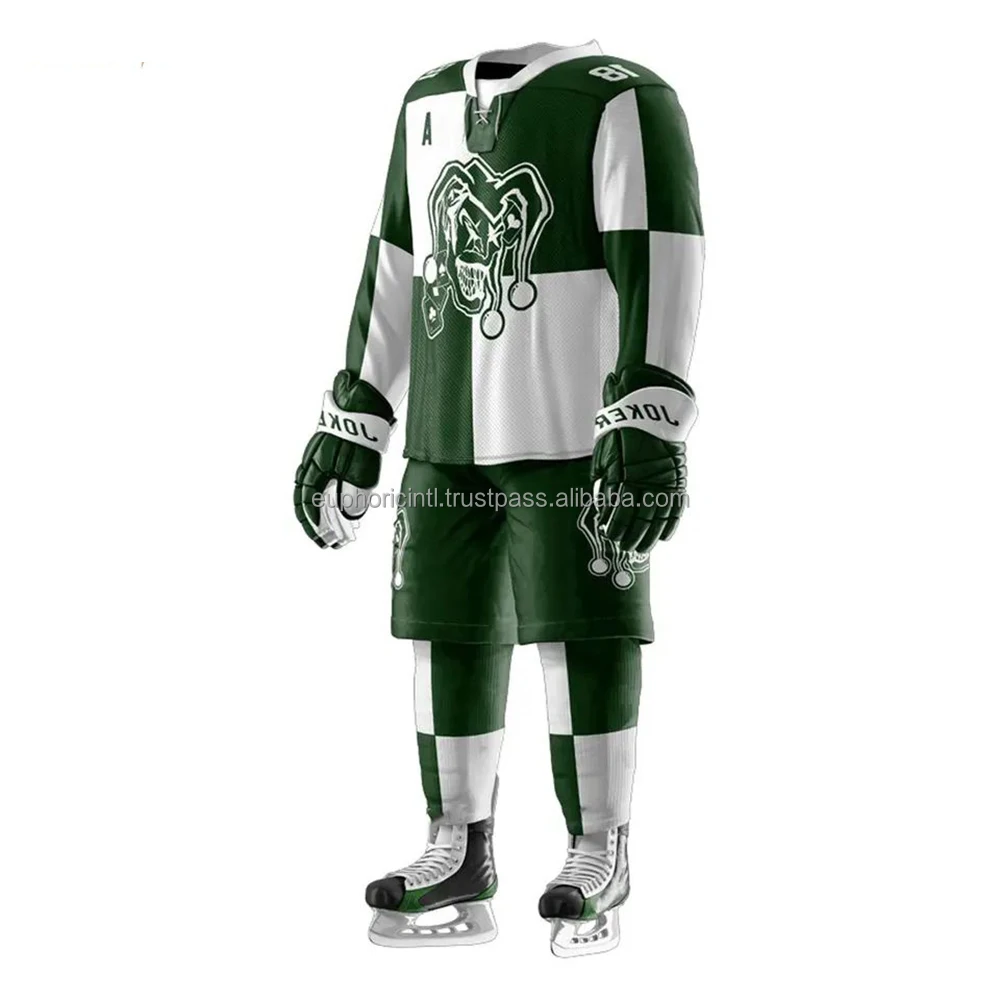 Custom Ice Suits Blank Sport Full Sublimation Hockey Practice Jersey Sublimated Printing Ice Hockey Wears Uniform Cloth Men