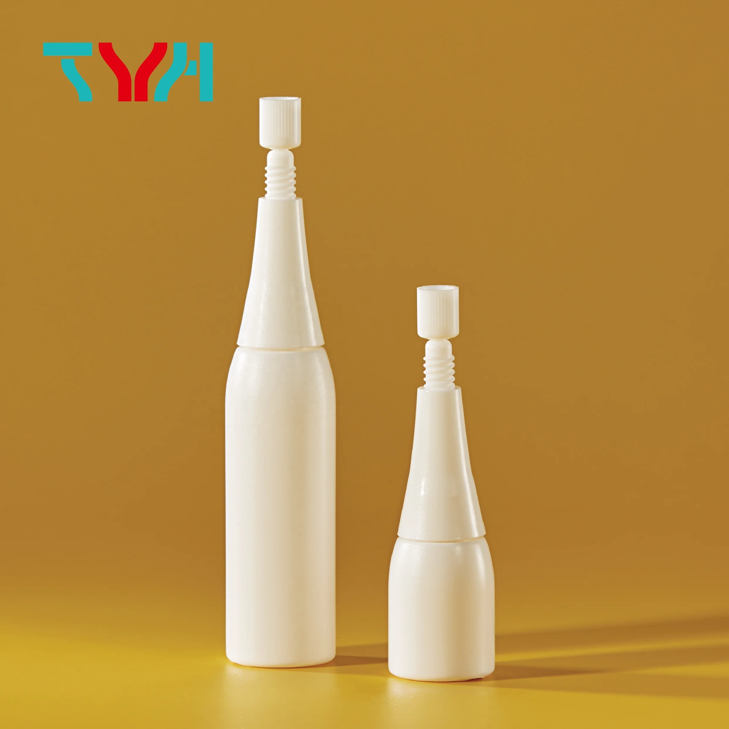 (Ready Stock) 15ml Round Serum Bottle Container Plastic Ampoule with PP Nozzle & Cap for Skin Care (HA15)