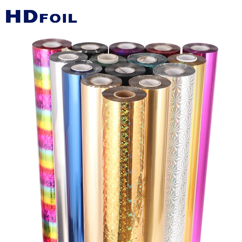 Factory Direct Price Gold Sliver PVC ABS Print Glaze Over-Printable Hot Stamping Foil