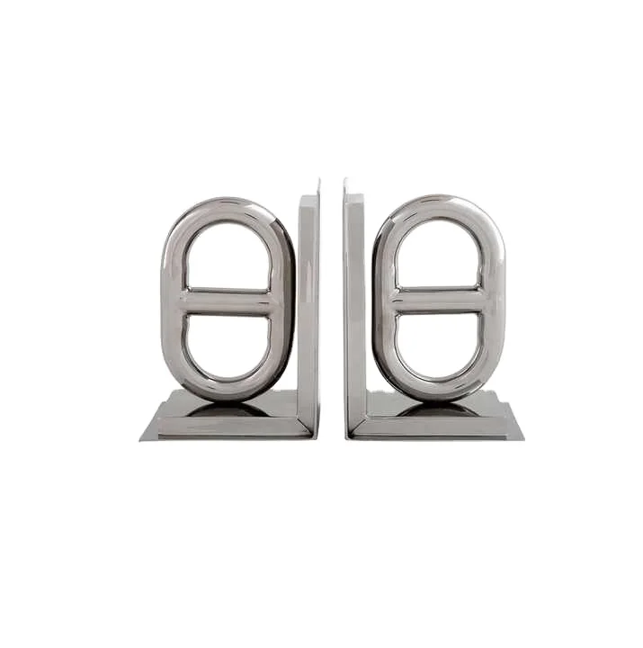 Aluminium Heavy Duty Silver Book Ends Bookends Holder Cheap Metal Decorative Antique High Quality Wholesale Manufacturer 2023