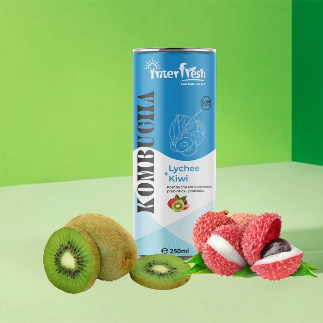 250ml Apricot Kombucha canned Black Tea extract with fruit juice high quality hot product from Vietnam