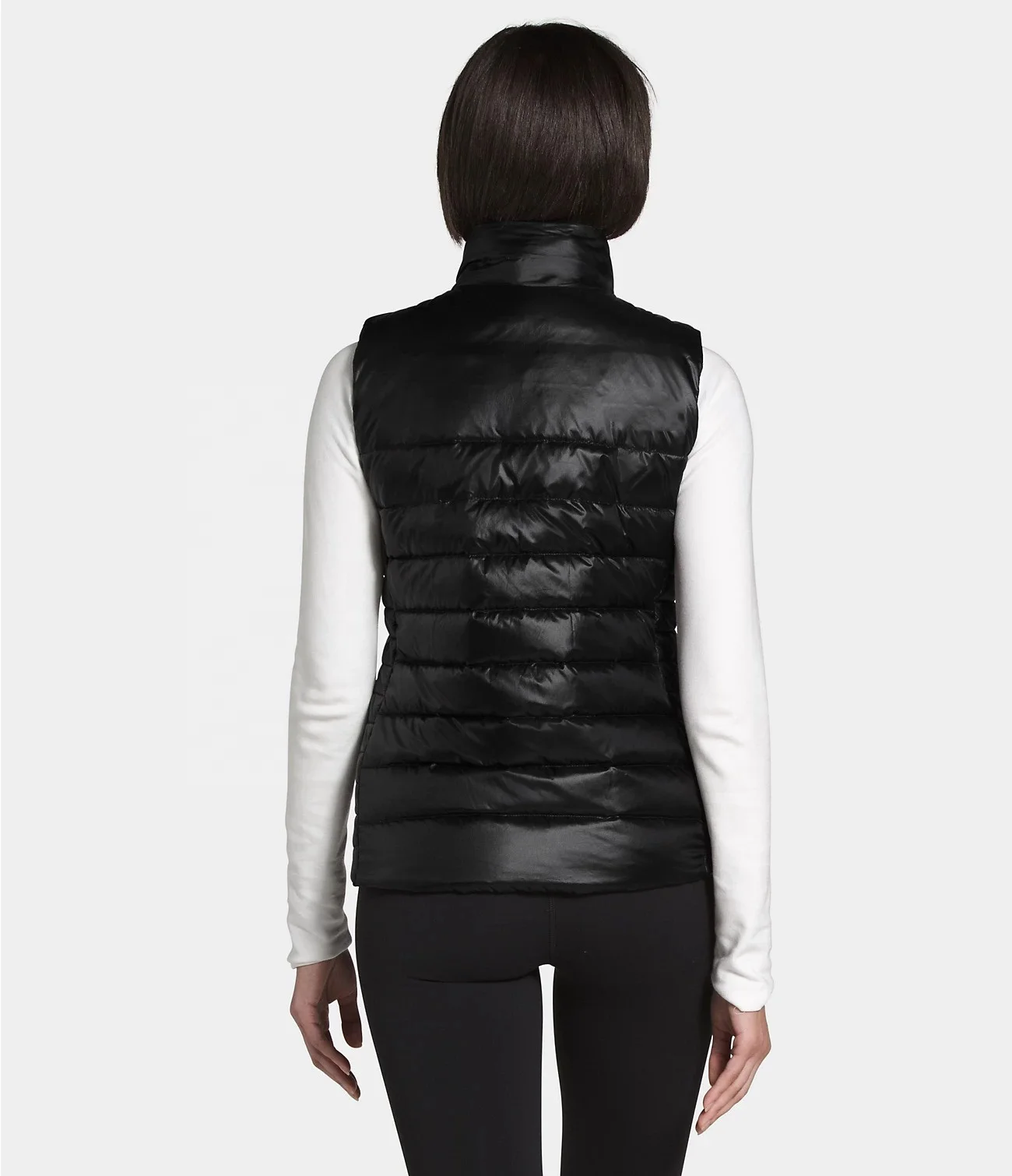 Custom Logo Fall Winter Clothing Warm Zip Up Puffer Jacket Streetwear Stand neck Brand Women Vest