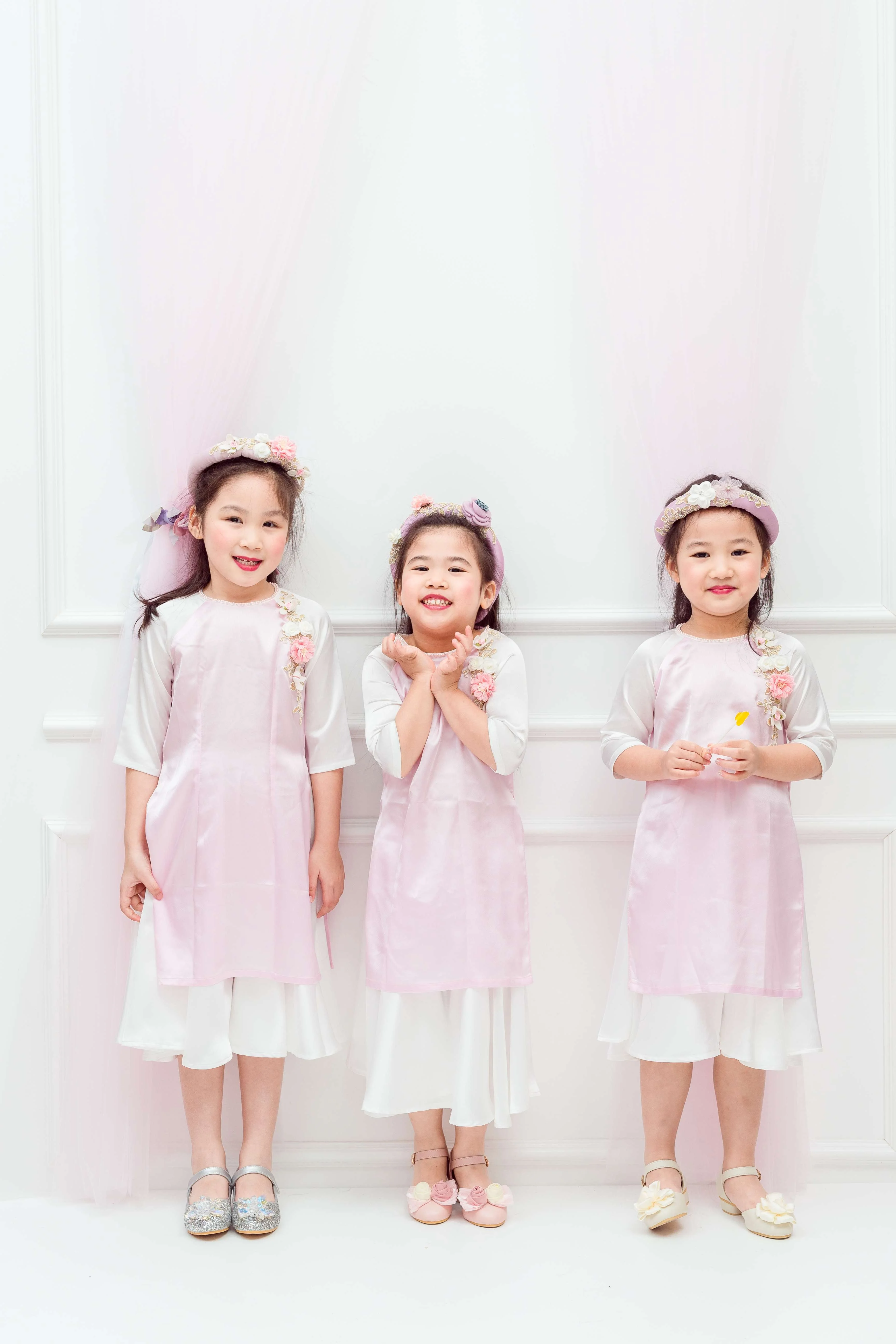 В аозай вьетнамские традиционный костюм для детей с новаторским стилем От 1 до 12 лет девочек