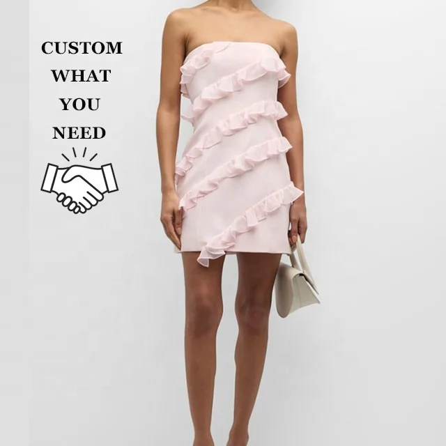 Custom OEM Women Girls Wedding Evening Mini Dresses Sexy Elegant Casual Fashion Woman Party Dress