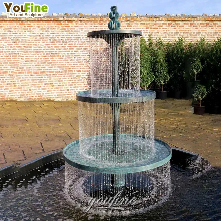 Outdoor Garden Decoration Metal Water Sculpture Bronze Fountains for Sale