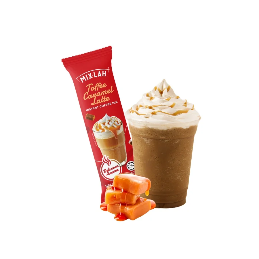Instant Coffee Mix Toffee Caramel Latte Mix Powder Halal 3-in1 Sachet Hot Coffee Malaysia Factory
