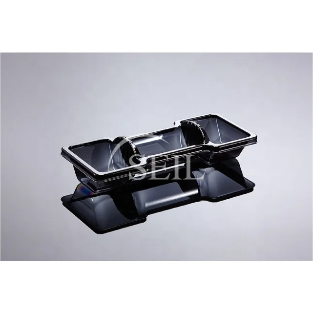 S3P 450ml Disposable Food Plastic 3 Compartment Container for Takeaway Takeout Lunch Box with Lid