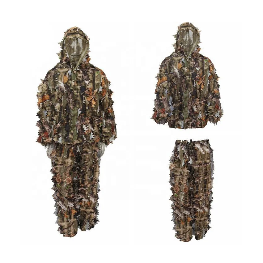 
fully customized Hunting Suit 3D Jungle Hunting Ghillie Suit Woodland Camo Camouflage Clothing Type Ghillie Suit 