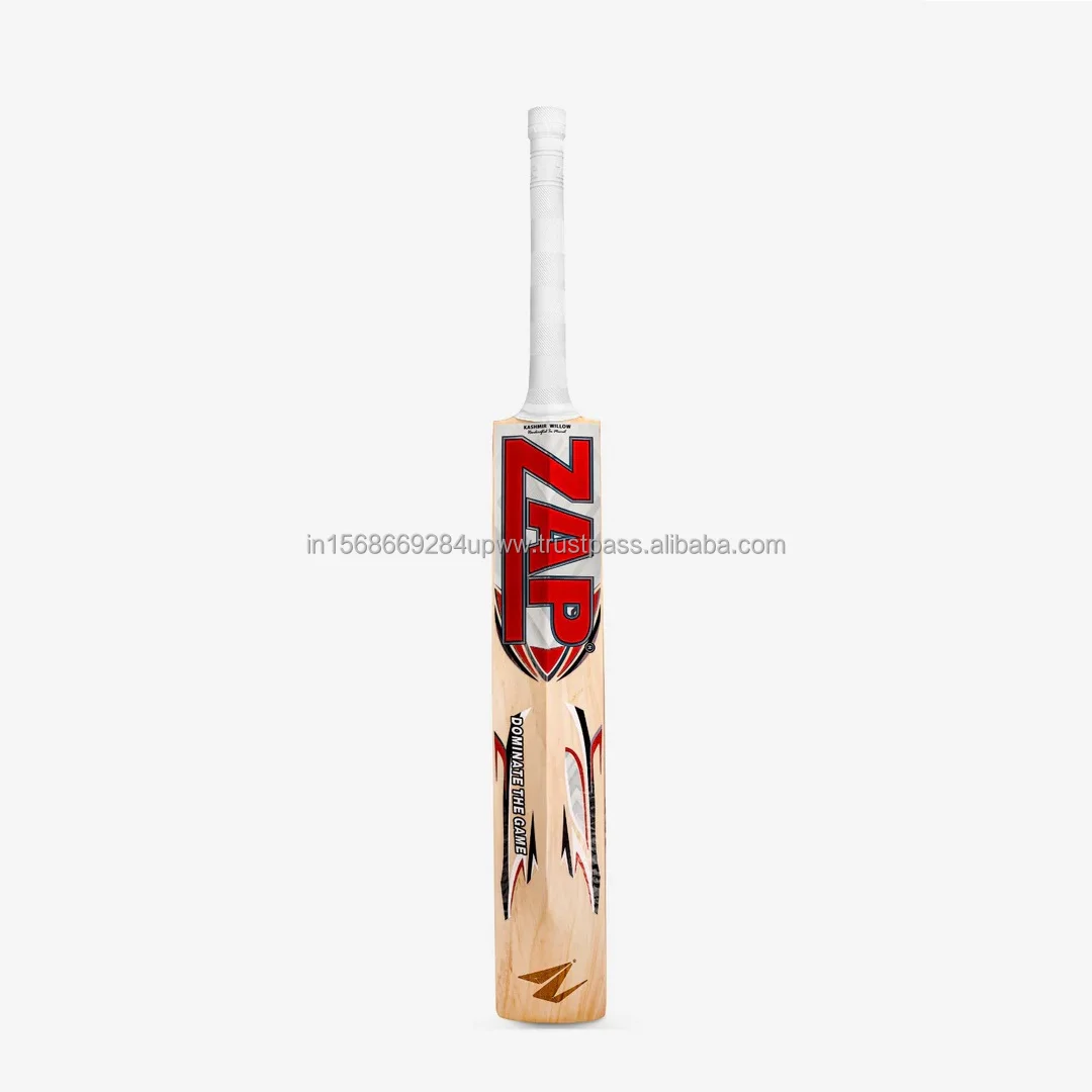 Spring Cane Rounded Handle ZAP Besto Kashmir Willow Bat for Durable Batting and Cricketing Experiences at Best Prices- Size 3