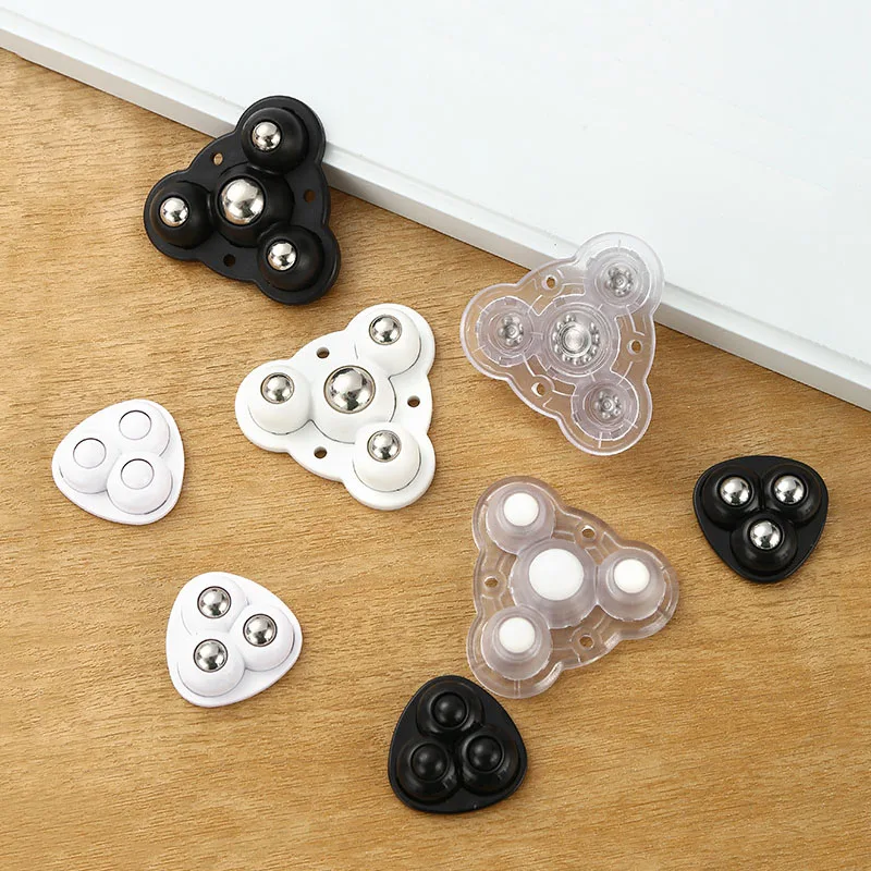 DIY Self Adhesive Mini Caster Wheels Quiet swivel Rotation Universal Bearing Ball Transfer Drilling Sticky Pulley for Furniture