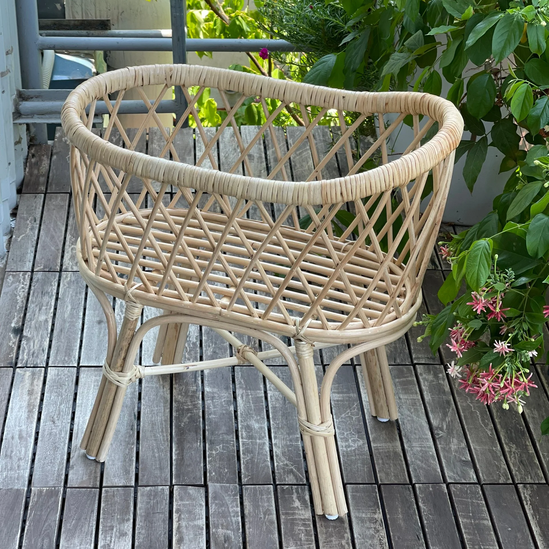 Роскошная 100% Нетканая вручную безопасная кукла из натурального ротанга мебель постельное белье кроватка игрушки для детей играть