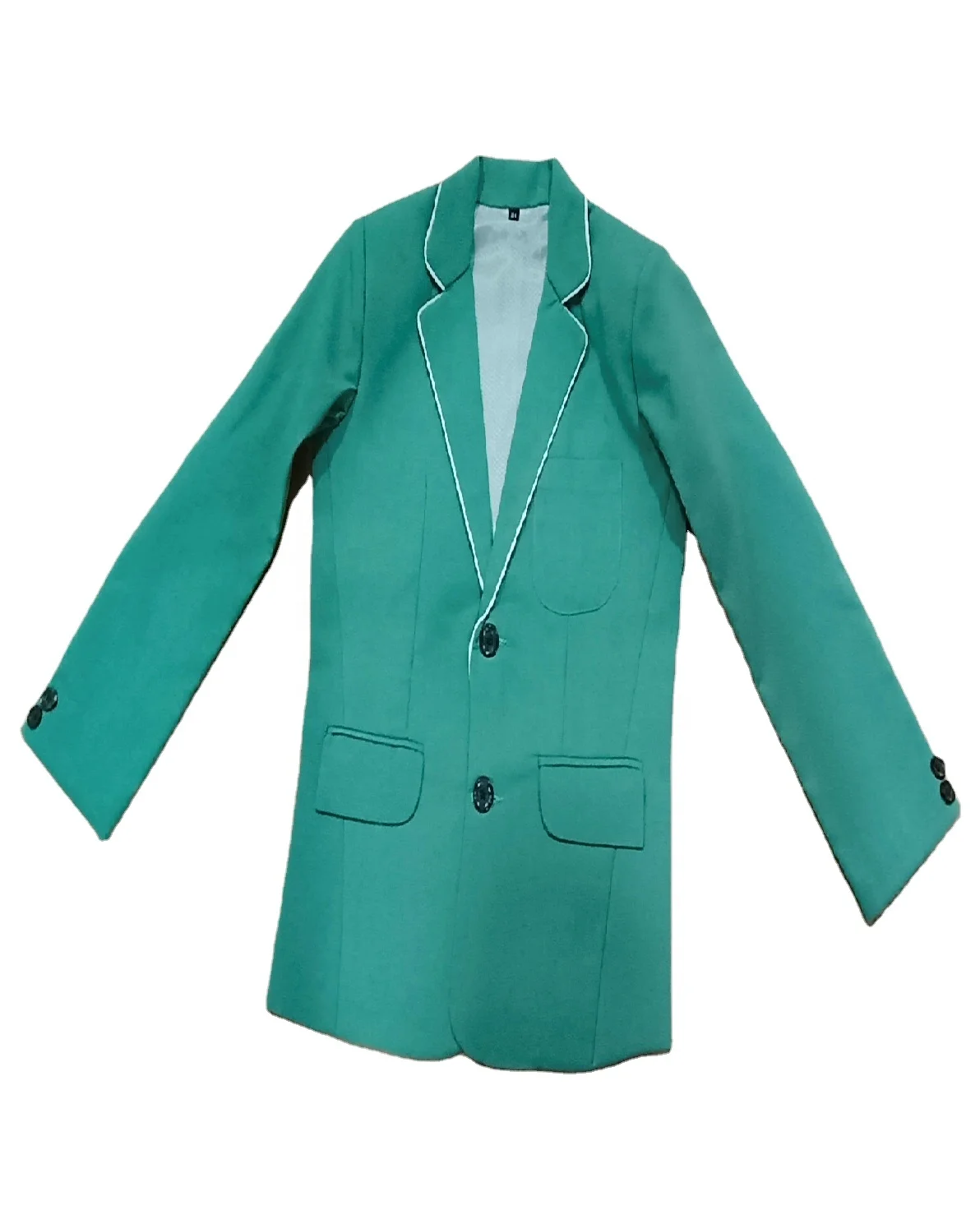 Wholesale Customized Top Grade Quality Mens Wear Long Sleeves V Neck Button Style Blazer Jacket