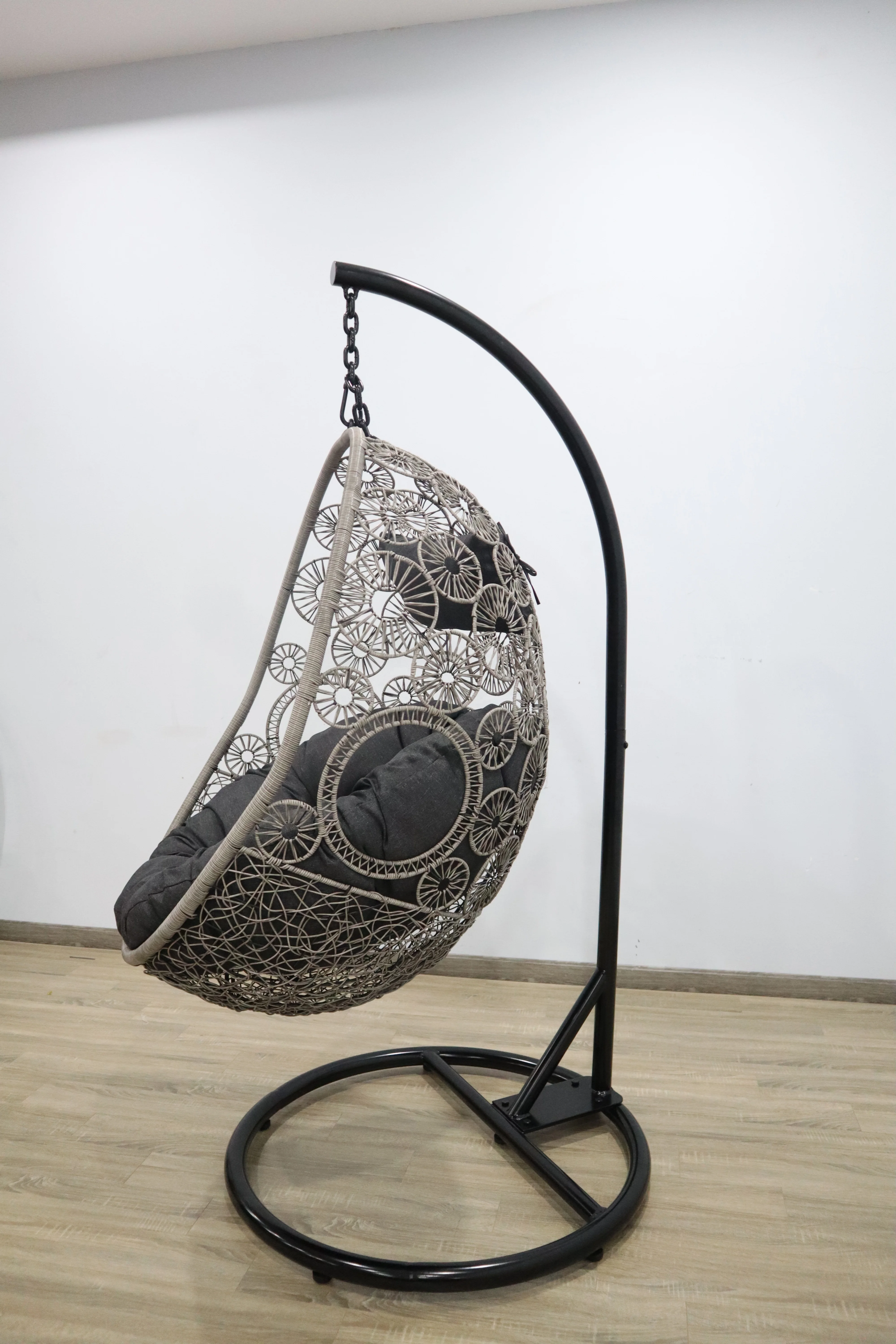 Уличный чехол для качели водонепроницаемый из яичной кожи на подвесное кресло дизайнерский молнии с изображением яиц черная ткань Оксфорд