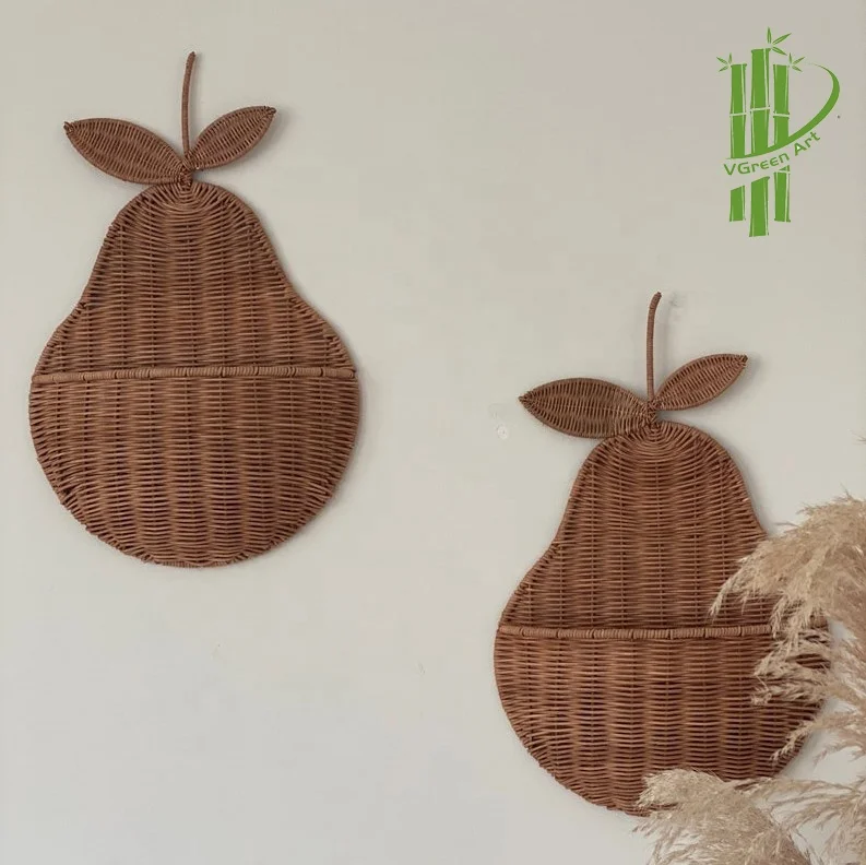Декор для детской комнаты Бамбуковая ротанговая настенная подвесная корзина грушевидные цветочные горшки и кастрюли декор детей домашний