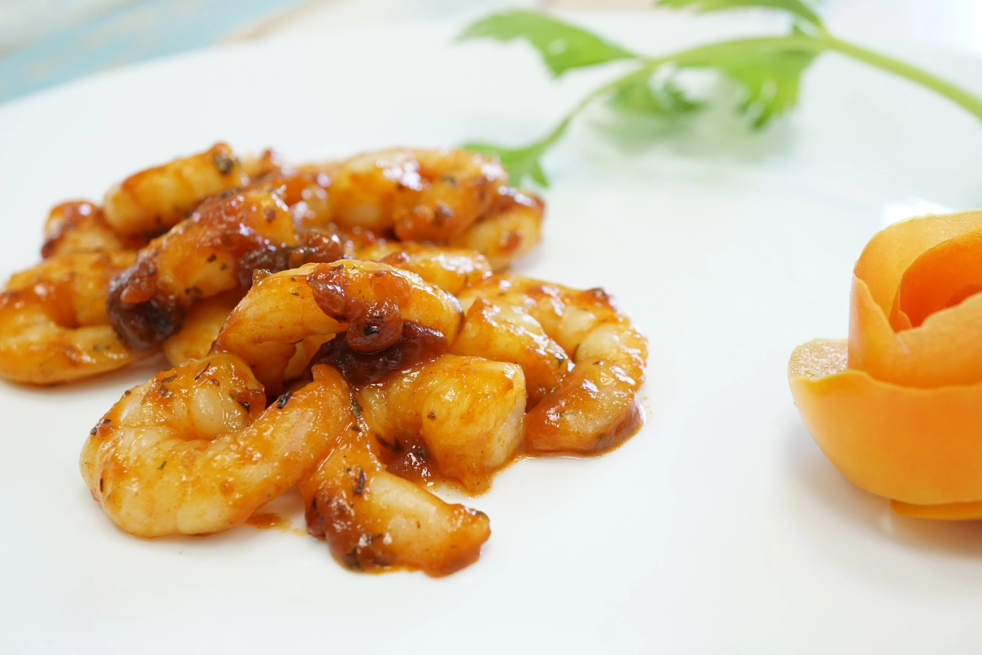 Best quality frozen garlic tomato herb marinated vannamei shrimp