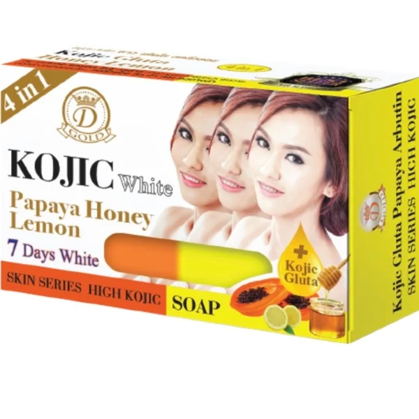 D-NE65 4-in-1 Kojic White Shower Soap 160g Whitening Feature Basic Cleaning Skin/Bath/Face Benefits Adults Herbal Ingredients