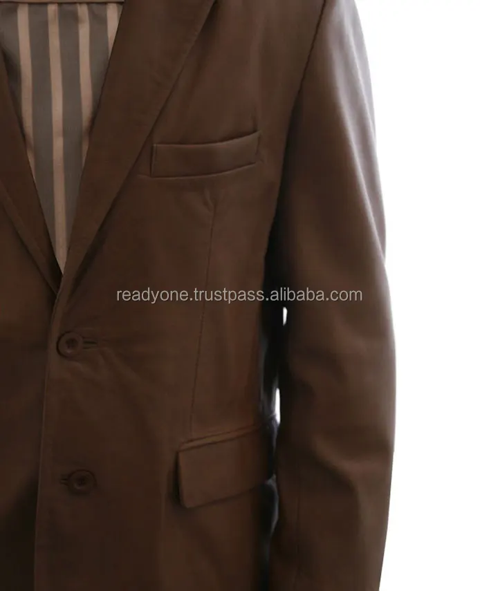 Мужские модные пальто в черном цвете из овечьей кожи Новое Поступление Превосходное качество мужчин овец кожаная куртка натуральной блейзер