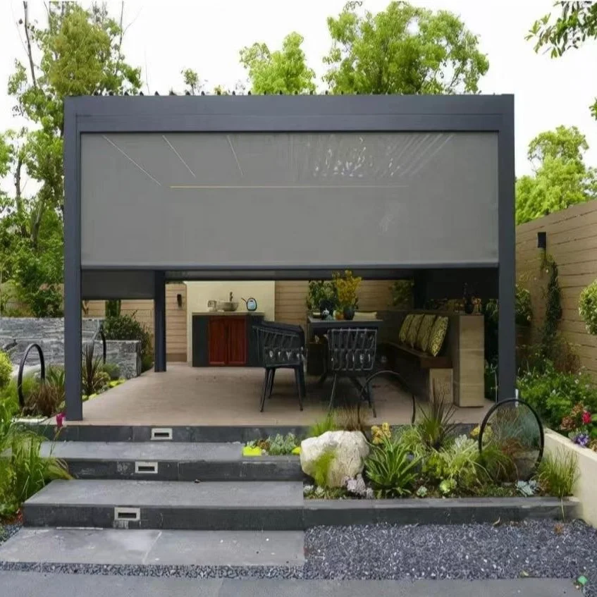 3x3 3x4 4x4 6x4 m OEM Factory Modern Outdoor Bioclimatic Pergola Aluminum Louver Pergola