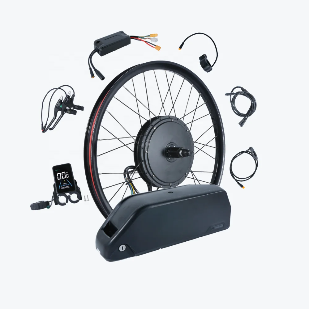 Long Rang 1500w 2000W MTX Rim Ebike Kit Brushless Direct Drive Rear Wheel ebike conversion kit with battery optional