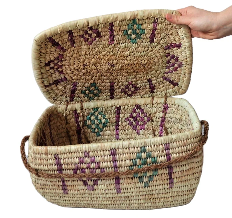 Handmade Wicker Storage Pot, Hand Woven Patari Pot , Date palm Rattan Hotpot