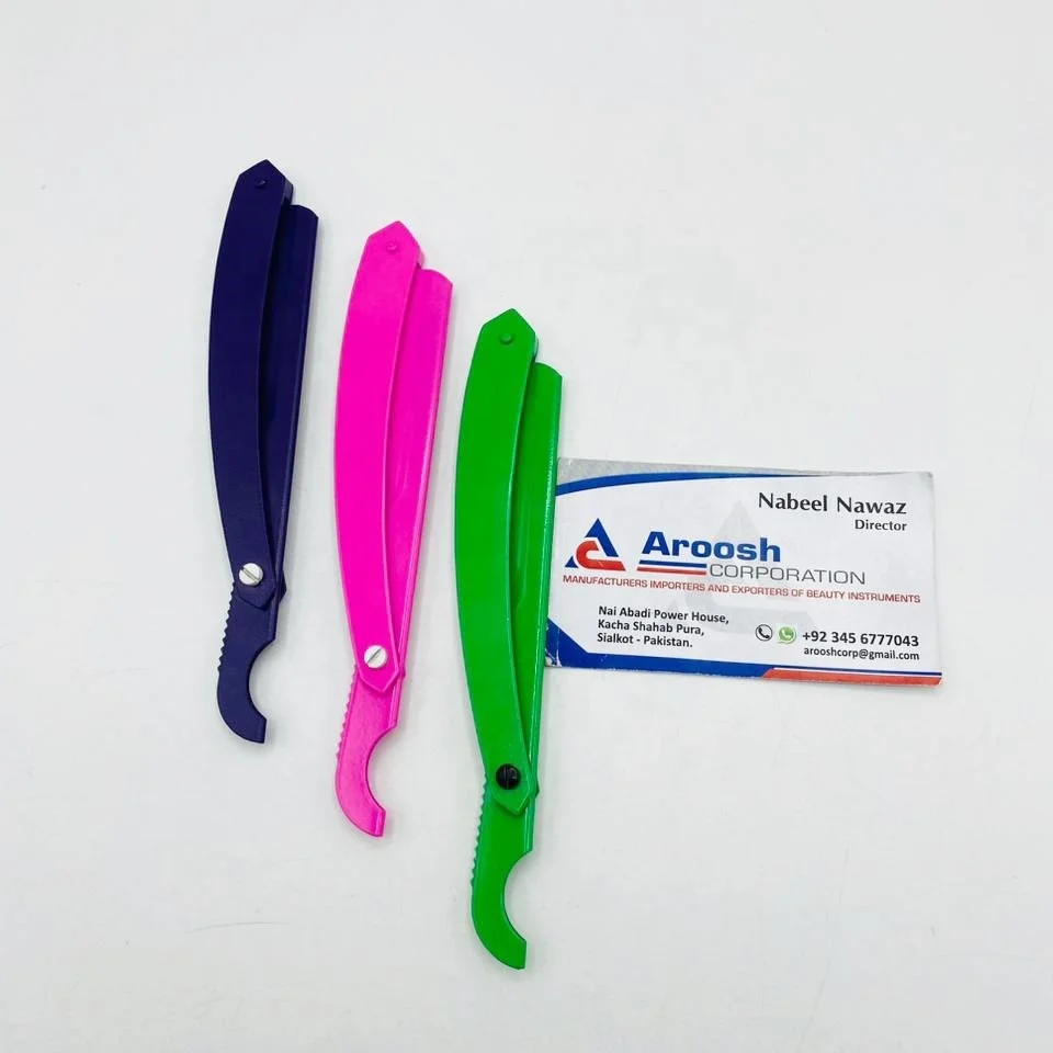 Customized Color And Logo High Quality Wholesale Stainless Steel Barber Straight Razor Professional Barber Turkish Razor