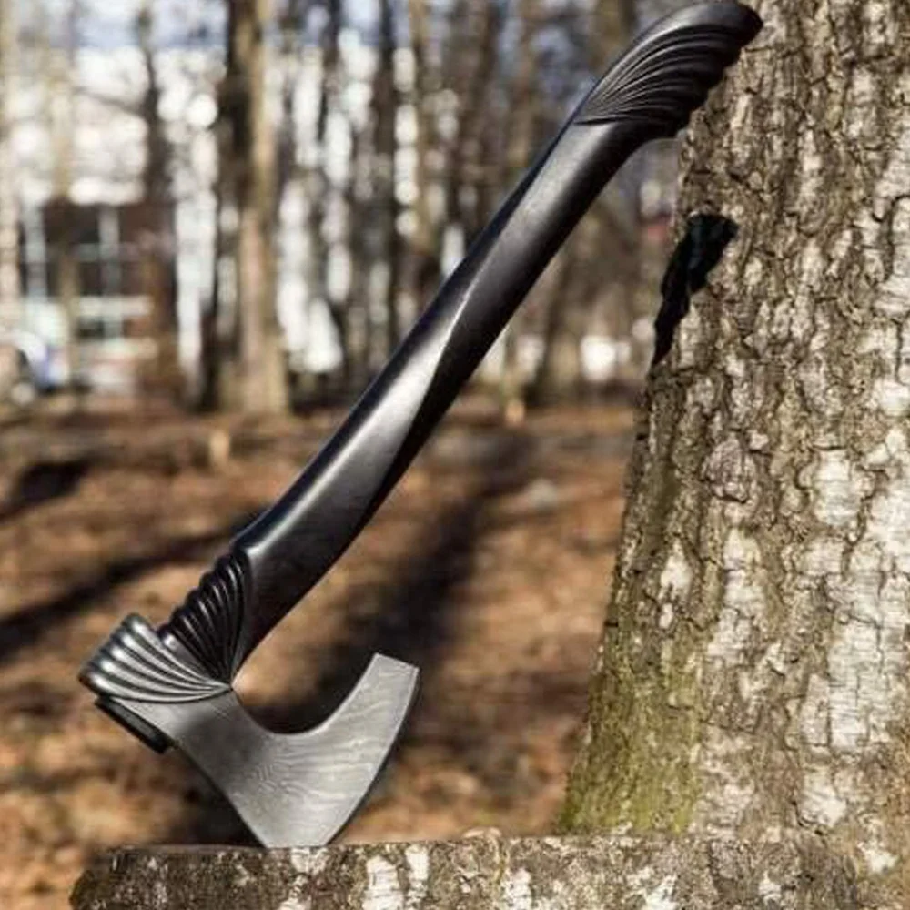  Пексмоо! Оптовая продажа охотничий Топор Ручной работы на заказ 14 дюймов из дамасской стали для охоты викингов Ручная ковка кемпинга тактический дамасский топор