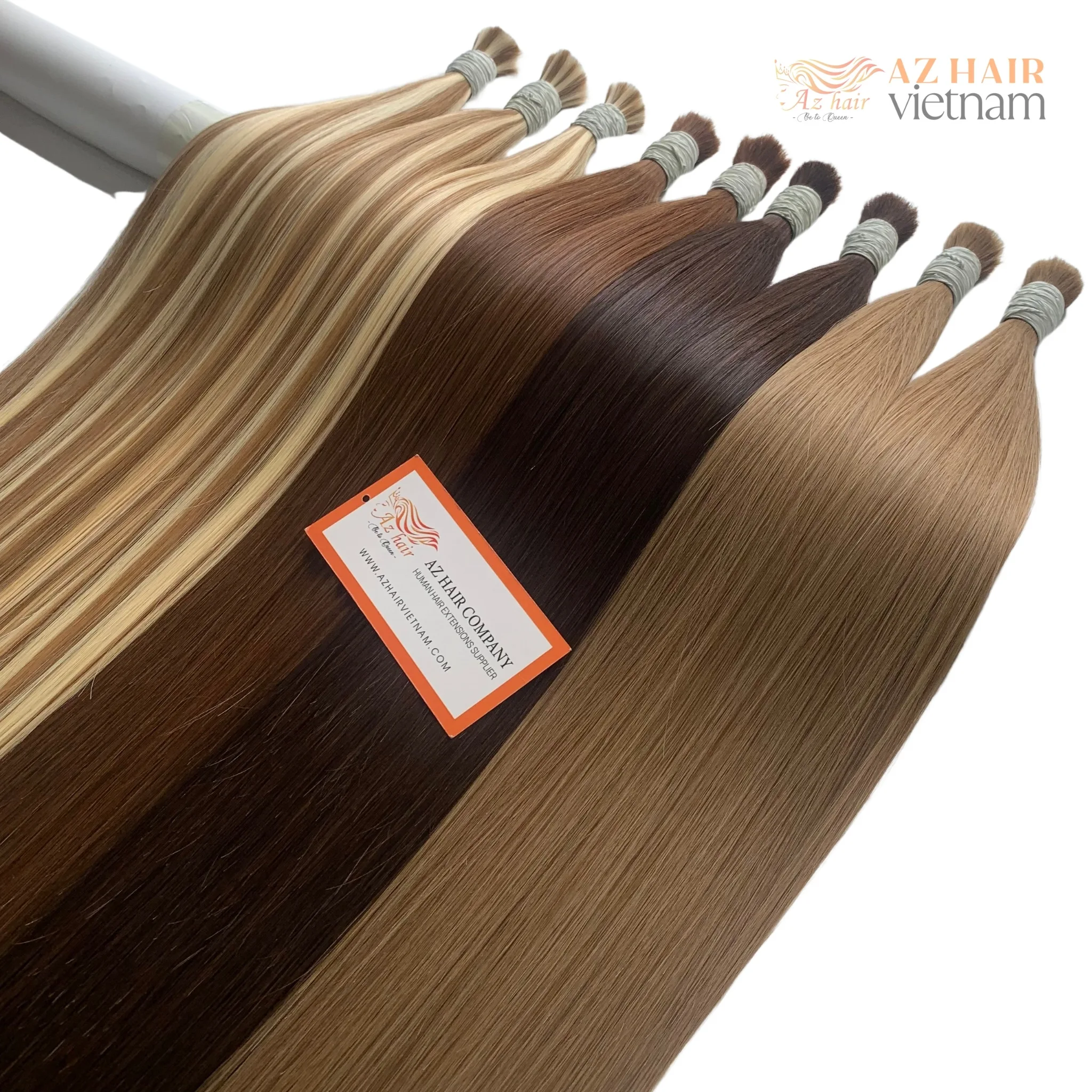 Bulk Straight Hair Full Color and Lengths for Hair Extensions From Vietnamese Human Hair Fast Shipping Wholesale Price