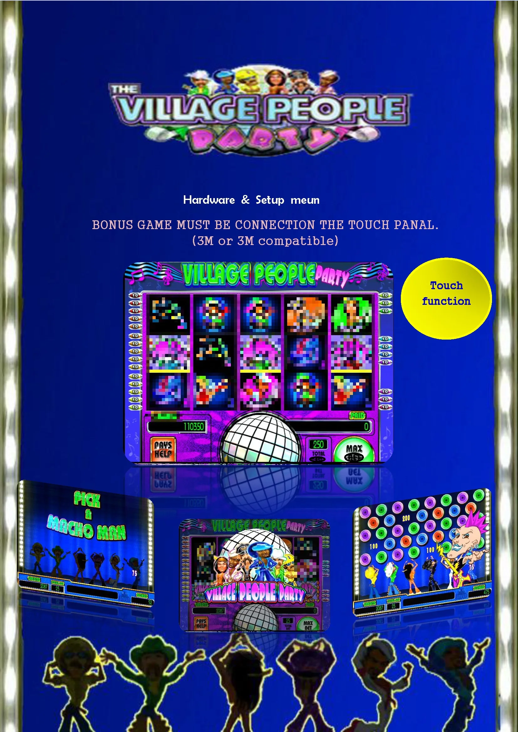 WMS Single Game Village People Wms 550  POG Game Board Manufacturer Rampage High Quality Fish Table Shooting Game WMS550 POG Gam